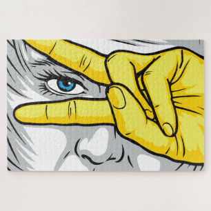 Beauty vastleggen door gezichten, handen en ogen legpuzzel