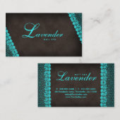 Beauty Visitekaartje Lace Nail Salon Blue (Voorkant / Achterkant)