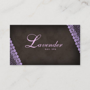 Beauty Visitekaartje Lace Nail Salon Paars