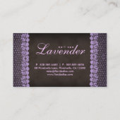 Beauty Visitekaartje Lace Nail Salon Paars (Achterkant)