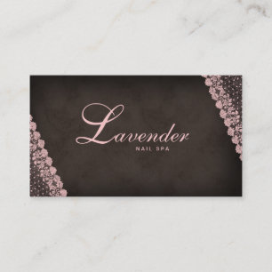 Beauty Visitekaartje Lace Nail Salon Pink
