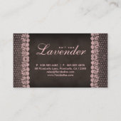 Beauty Visitekaartje Lace Nail Salon Pink (Achterkant)