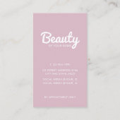Beauty Visitekaartje met Girl Face (Achterkant)