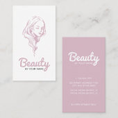 Beauty Visitekaartje met Girl Face (Voorkant / Achterkant)