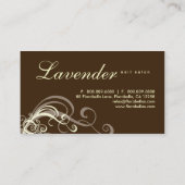 Beauty Visitekaartje Modern Swirl Nail Salon Cream (Achterkant)