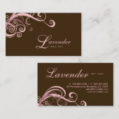 Beauty Visitekaartje Modern Swirl Nail Salon Pi (Voorkant / Achterkant)