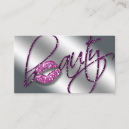 Beauty Visitekaartje Pink Sparkle Lips Paars
