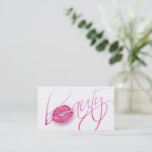 Beauty Visitekaartje Roze glanzende Lips (Staand voorkant)
