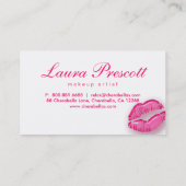 Beauty Visitekaartje Roze glanzende Lips (Achterkant)