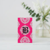 Beauty Visitekaartjes Damask Monogram (Staand voorkant)