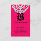 Beauty Visitekaartjes Damask Monogram (Achterkant)