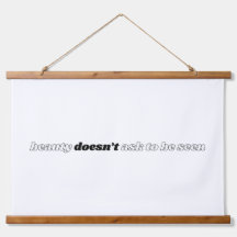 Beauty vraagt geen wandtapijt met houtoplossing