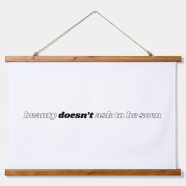 Beauty vraagt geen wandtapijt met houtoplossing hangend wandkleed