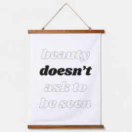 Beauty vraagt geen wandtapijt met houtoplossing hangend wandkleed