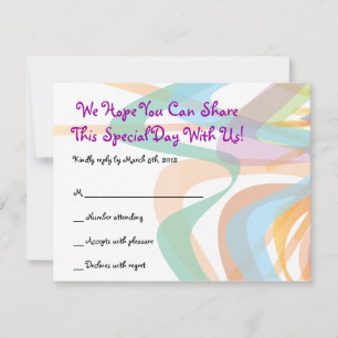Beauty within Face Bat Mitzvah Reply card RSVP Kaartje