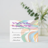 Beauty within Face Bat Mitzvah Reply card RSVP Kaartje (Staand voorkant)