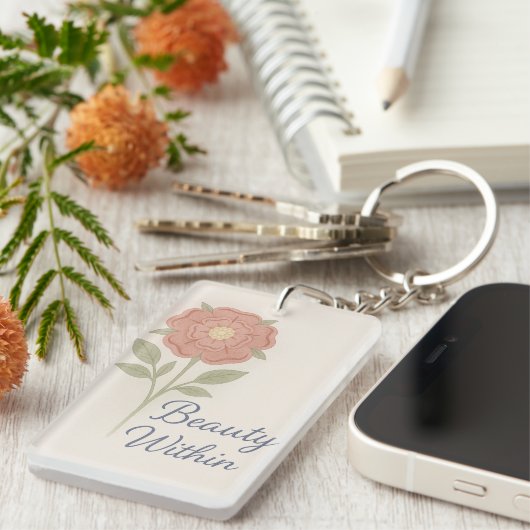Beauty Within — Key chain Sleutelhanger (Voorkant Rechts)