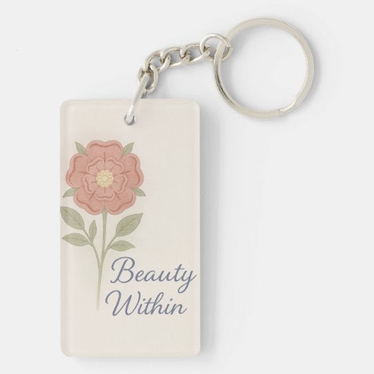 Beauty Within — Key chain Sleutelhanger (achterkant)