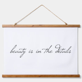 Beauty Wood Topped Wall Tapestry Hangend Wandkleed