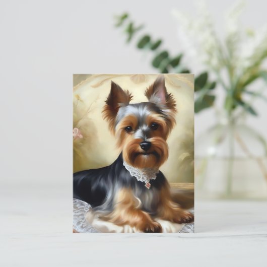 Beauty Yorkshire Terrier Schattige Briefkaart (Staand voorkant)