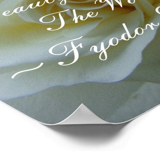 Beauty zal het Poster van de wereldprijsopgave red (Hoek)