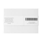 Beauty zeap label tropische palm aangepaste buikba uitnodigingen wikkel (Achterkant Voorbeeld)