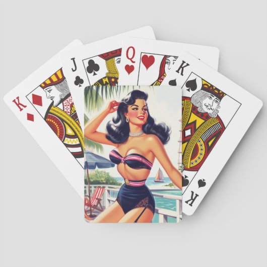  Beauty Zomer Pin Up Pokerkaarten (Achterkant)