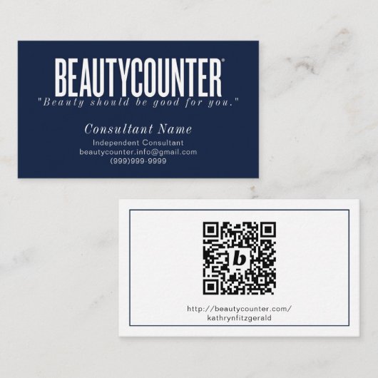 Beautycounter Consultant Visitekaartje (Voorkant / Achterkant)