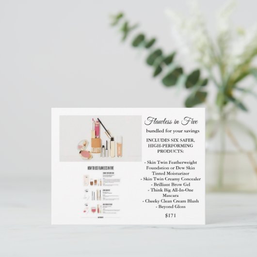 Beautycounter Makeup Info Kaart (Staand voorkant)