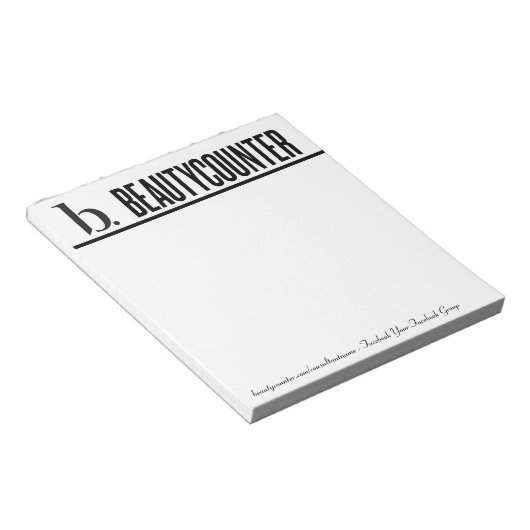 Beautycounter-Notitieblok met informatie Notitieblok (Schuin)