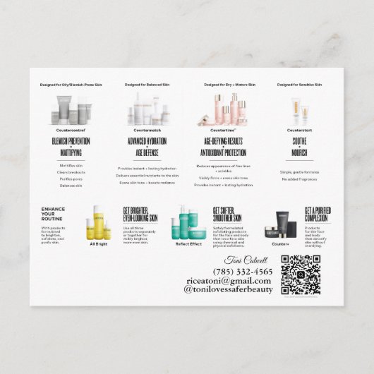 Beautycounter Skincare Regimens Briefkaart (Voorkant)