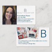Beautycounter-Visitekaartje met feiten Visitekaartje (Voorkant / Achterkant)