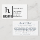 Beautycounter-Visitekaartje nooit aanbieden Visitekaartje (Voorkant / Achterkant)