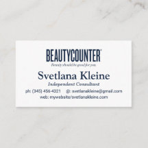 Beautycounter-Visitekaartjes, de nooit lijstkaarte