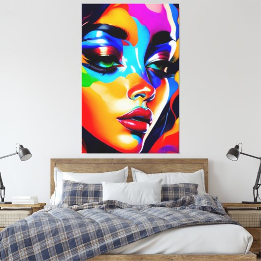 Beautyportret Canvas Afdruk (Insitu (Slaapkamer))