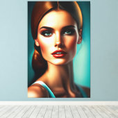 Beautyportret Canvas Afdruk (Insitu (Houten vloer))