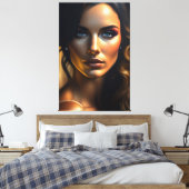 Beautyportret Canvas Afdruk (Insitu (Slaapkamer))