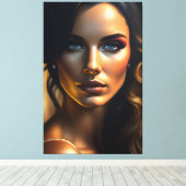 Beautyportret Canvas Afdruk (Insitu (Houten vloer))