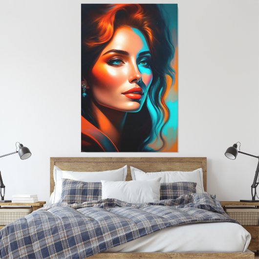Beautyportret Canvas Afdruk (Insitu (Slaapkamer))