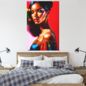 Beautyportret Canvas Afdruk (Insitu (Slaapkamer))