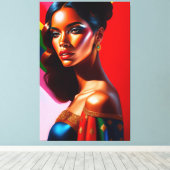 Beautyportret Canvas Afdruk (Insitu (Houten vloer))