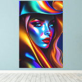 Beautyportret Canvas Afdruk (Insitu (Houten vloer))