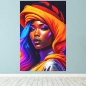 Beautyportret Canvas Afdruk (Insitu (Houten vloer))