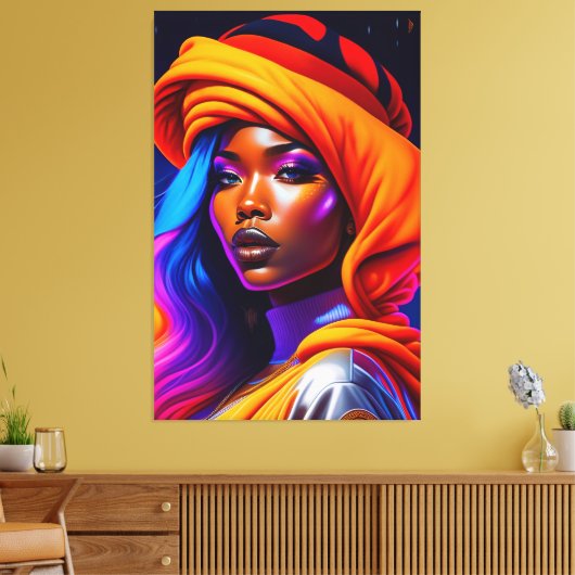 Beautyportret Canvas Afdruk (Insitu (Woonkamer))