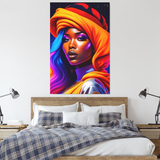 Beautyportret Canvas Afdruk (Insitu (Slaapkamer))