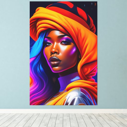 Beautyportret Canvas Afdruk (Insitu (Houten vloer))