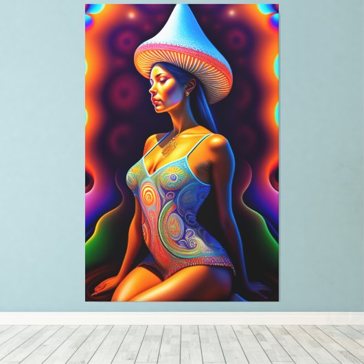 Beautyportret Canvas Afdruk (Insitu (Houten vloer))