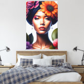 Beautyportret Canvas Afdruk (Insitu (Slaapkamer))