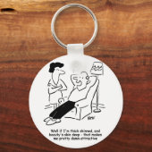 Beauty's Skin-Deep. Funny Cartoon Sleutelhanger (Voorkant)