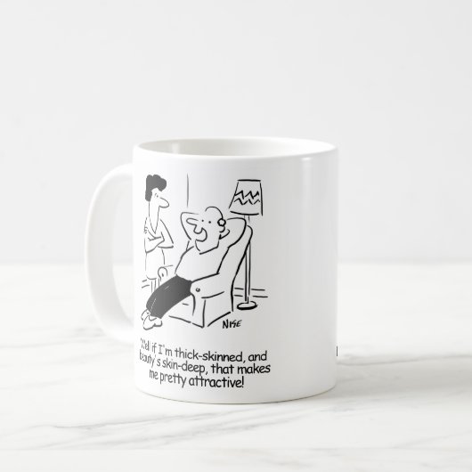 Beauty's Skin-Deep Koffiemok (Voorkant links)